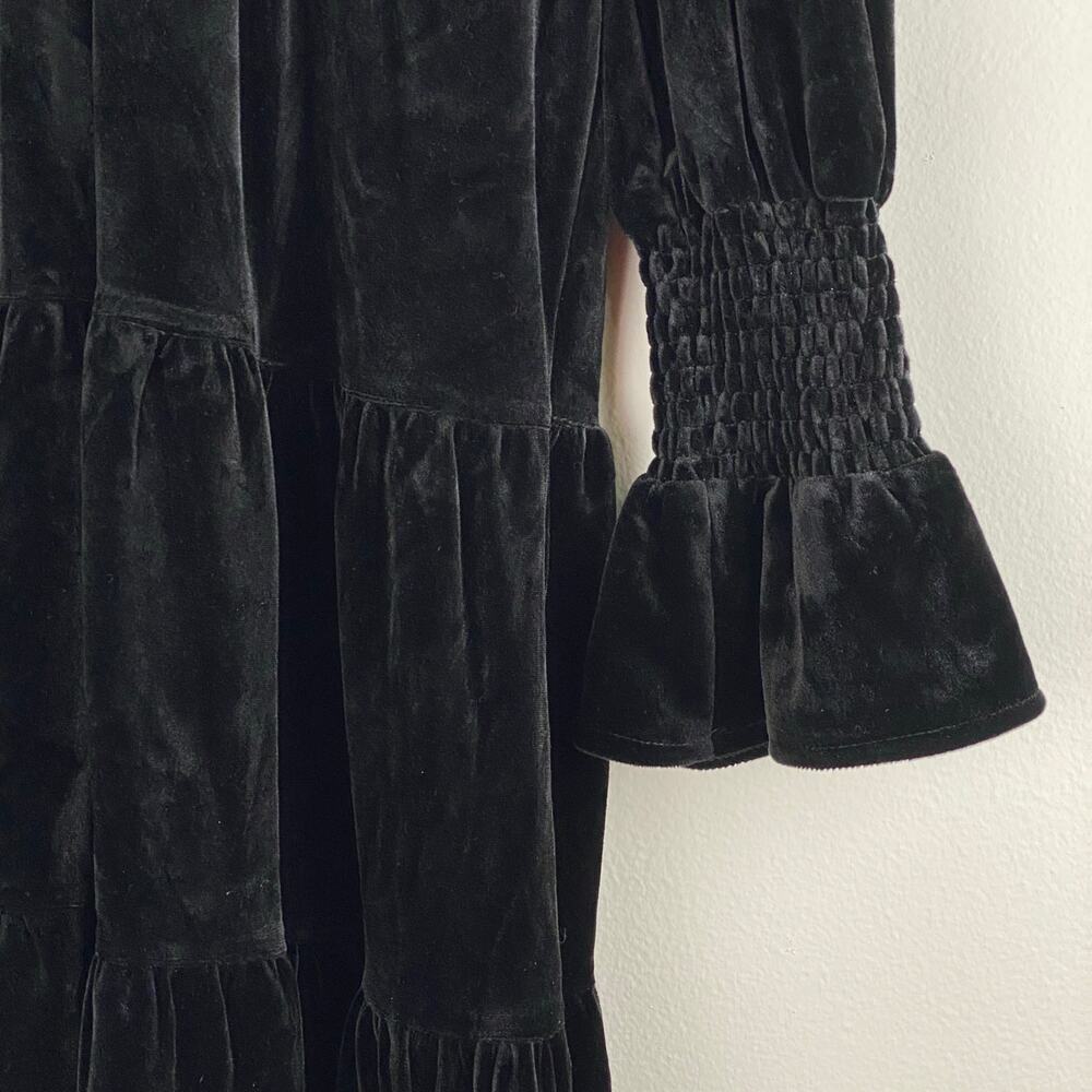 Tuckernuck Pomander Place Kenzo Black Velvet Mini Dress S - Picture 9 of 14